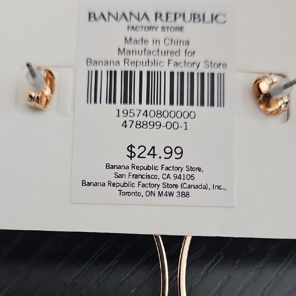 Banana Republic Elegant Gold Circle Earrings - Picture 5 of 6